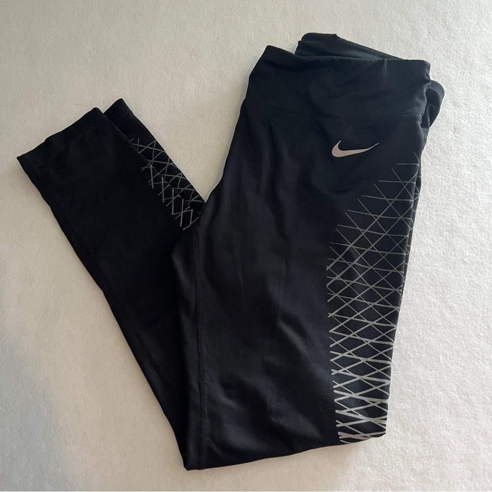 NIKE Women's Black Power Racer Tight  Size XL Item 855147-010